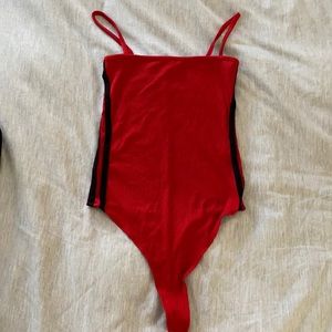 Brandy Melville red bodysuit OS